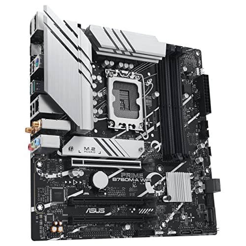 ASUS Prime B760M-A WiFi Mainboard Sockel Intel LGA 1700 (Intel B760, mATX, DDR5 Speicher, PCIe 4.0, 2X M.2, WiFi 6, Aura Sync) Bild 4