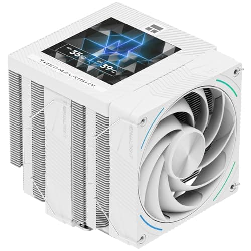 Thermalright Phantom Spirit 120 Vision Snow CPU-Kühler, PC-Kühlkörperkühler 7 Heatpipes, 3,95'' magnetischer Bildschirm mit 480x480 Auflösung, für AM4/AM5 und Intel LGA1700/1851/115x