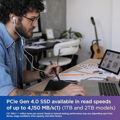 WD Blue SN580 NVMe SSD 2 TB (PCIe Gen4 x4, bis zu 4.150 MB/s Lesen, M.2 2280, nCache 4.0-Technologie) Blau Bild 4