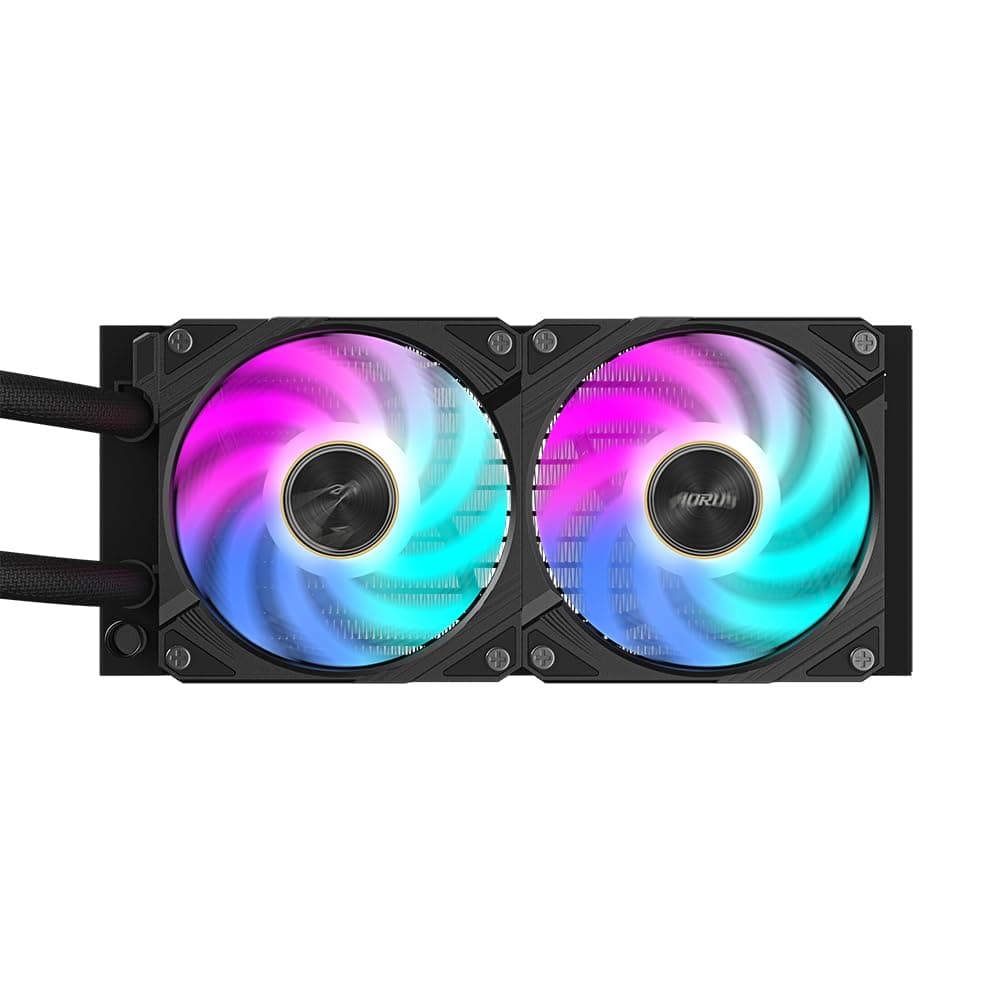 GIGABYTE AORUS WATERFORCE X II 240 AIO Flüssigkeits-CPU-Kühler - 2x120mm ARGB-Lüfter, Vollfarb-LCD, Daisy-Chain, kompatibel mit Intel LGA 1851 und AMD AM5 Bild 7