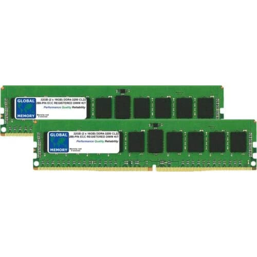 32GB (2 x 16GB) DDR4 3200MHz PC4-25600 288-Pin ECC Registered DIMM (RDIMM) Arbeitsspeicher Kit für Server/Workstations/Motherboards