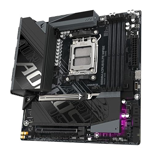 GIGABYTE B850M AORUS Elite WIFI6E Mainboard – AMD Ryzen 9000 Serie Prozessoren, digitales 12+2+2 Phasen VRM, bis zu 8200 MHz DDR5 (O.C.), 1x PCIe 5.0 + 1x PCIe 4.0 M.2, Wi-Fi 6E, 2.5 GbE LAN Bild 6