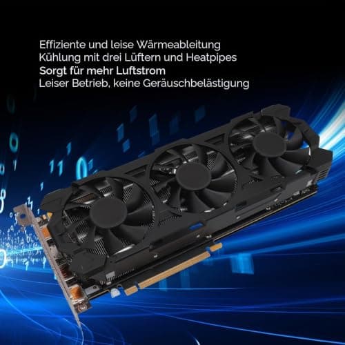 GTX 1080 Ti Grafikkarte, 352 Bit 11 GB GDDR5X 1506/11000 MHz, PCI Express 3.0 Gaming-Grafikkarte, HDMI DP mit DREI Lüftern für Büro- und PC-Gaming Bild 8