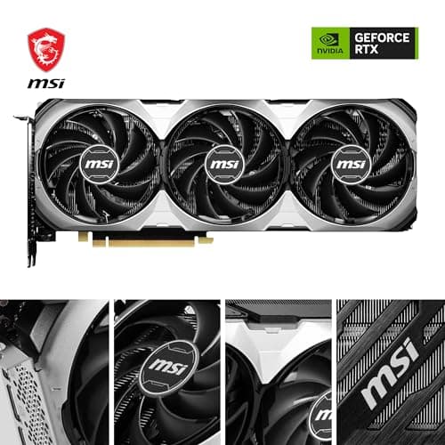 MSI GeForce RTX 4070 Ventus 3X 12G OC Grafikkarte - RTX 4070 GPU, 12GB GDDR6X (21Gbits/192 Bit), PCIe 4.0-2 x TORX Fan 4.0 - HDMI 2.1a, DisplayPort 1.4a Bild 4