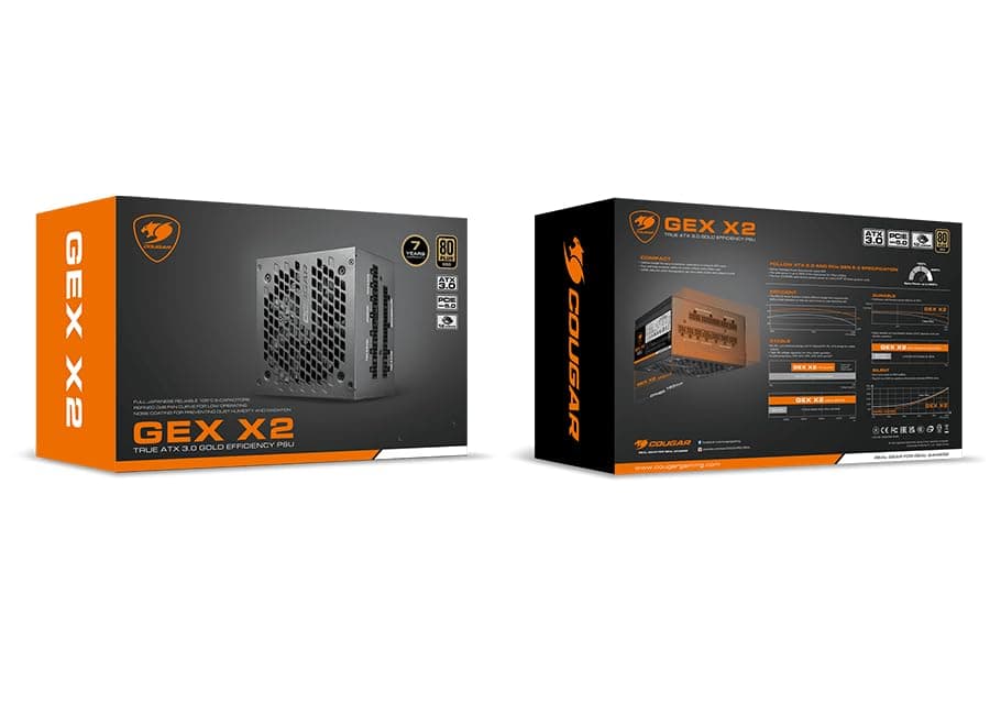 COUGAR GEX X2 ATX 3.1 80 Plus Gold Hochleistungs-Vollmodular-Netzteil (850W) GEX X2 850W Bild 5