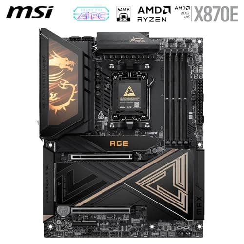 MSI MEG X870E ACE MAX Mainboard, ATX - Unterstützt AMD Ryzen 9000/8000 / 7000 Prozessoren, AM5-64MB BIOS ROM, 110A SPS VRM, DDR5 Speicher (bis zu 9000+ MT/s OC), M.2 & PCIe 5.0, USB4, Wi-Fi 7 Bild 4