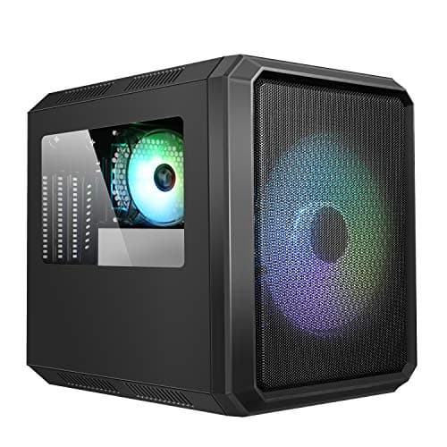 iTek Case QBO 8 EVO Micro ATX, USB3, 200+120mm ARGB Fan, Card Reader, 3X Trasp Window Schwarz Bild 2