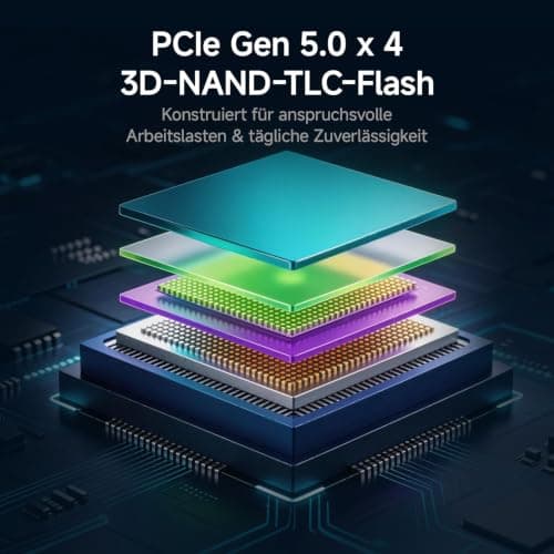 fanxiang S910 1TB PCIe 5.0 x4 NVMe M.2 SSD, Lesegeschwindigkeiten von bis zu 14.000 MB/s, 7.500 MB/s Schreiben, Interne SSD, PCIe 4.0 abwärtskompatibel, SSD für Gaming, Videobearbeitung und AI Bild 8