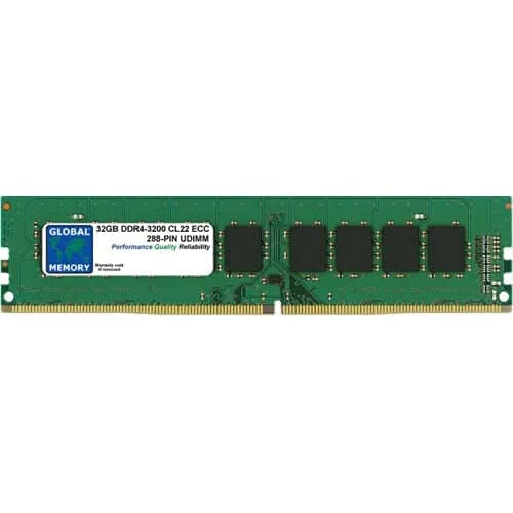 32GB DDR4 3200MHz PC4-25600 288-Pin ECC DIMM (UDIMM) Speicher RAM für Server/Workstations/Motherboards