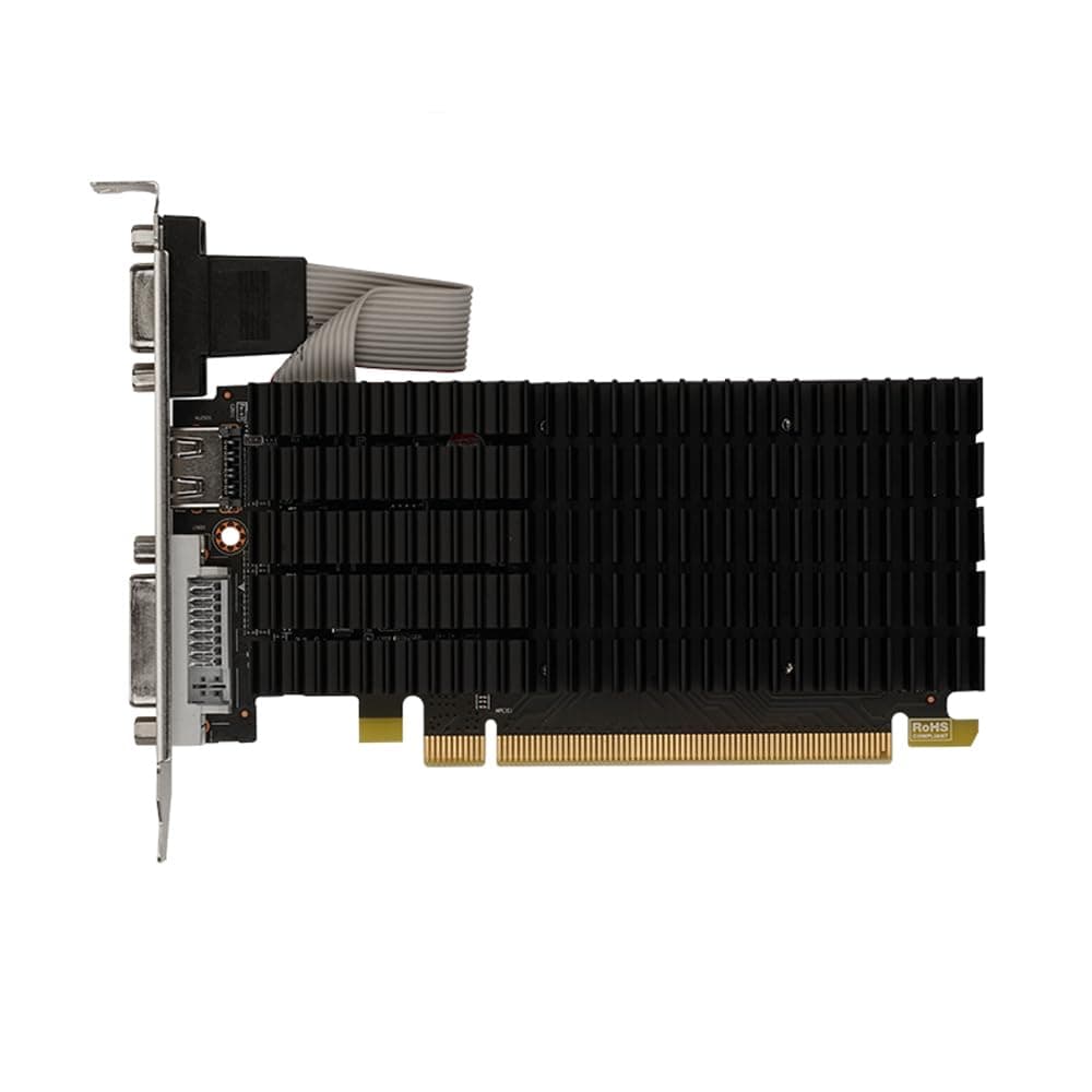 maxsun AMD Radeon R5 220 2GB Silent Grafikkarte (Passiv 0dB Kühlung, Low Profile DVI, VGA, HDMI 64 Bit DDR3 PCI Express X16 Gaming-Grafikkarte) Bild 4