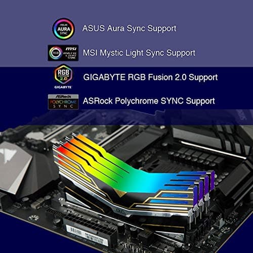 OLOy DDR4 RAM 16GB (2x8GB) Schwarz Warhawk Aura Sync RGB 3200MHz CL16 1.35V 288pin Desktop Gaming UDIMM (MD4U0832161BE0DA) Bild 8