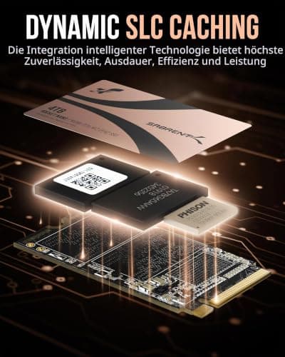 SABRENT Rocket 2242 4TB NVMe SSD, PCIe 4.0 x4 M.2 2242 Internes Solid State Drive, TLC NAND, bis zu 7300MB/s Lesen & 6400MB/s Schreiben, kompakte SSD für Laptops, Mini-PCs und Handgeräte (SB-2742-4TB) Bild 8