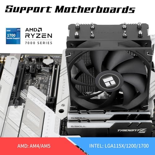 Thermalright Assassin X 120 SE CPU-Luftkühler, 4 Heatpipes, TL-C12C PWM Leiser Lüfter CPU-Kühler mit S-FDB-Lager, für AM4/AM5/Intel LGA1150/1151/1200/1700/1851 Bild 6