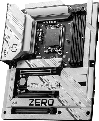 MSI Z790 Project Zero Gaming Motherboard (unterstützt Intel Prozessoren der 14. / 13. / 12. Generation, LGA 1700, DDR5, PCIe 5.0, M.2-Steckplätze, 2,5 Gbit/s LAN, USB 3.2 Gen2, HDMI/DP, Wi-Fi 7 Bild 6