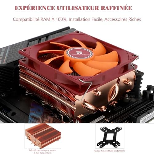 TR AXP90-X53 Luftkühler für CPU ITX Low Profile Höhe 53mm PWM Lüfter TL-9015R AGHP Technologie für AMD AM4 AM5/Intel 1700/1150/1151/1155/1156/1200 (Pure Copper Version) Bild 8