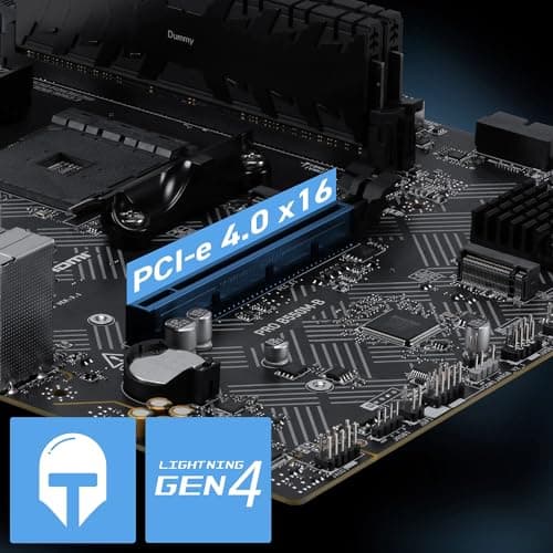 MSI PRO B550M-B Mainboard, mATX - Unterstützt AMD Ryzen 5000/5000 G-Series, 4000 G-Series, 3000/3000 G-Series Desktop Prozessoren, AM4 - DDR4 Memory Boost (bis zu 4600+ MT/s OC), PCIe 4.0 x16, M.2 Bild 6