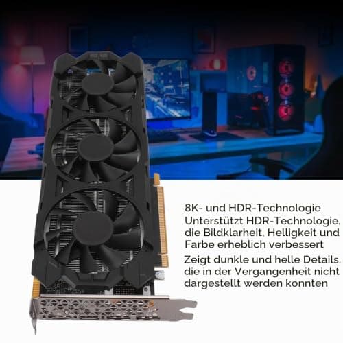 GTX 1080 Ti Grafikkarte, 352 Bit 11 GB GDDR5X 1506/11000 MHz, PCI Express 3.0 Gaming-Grafikkarte, HDMI DP mit DREI Lüftern für Büro- und PC-Gaming Bild 6