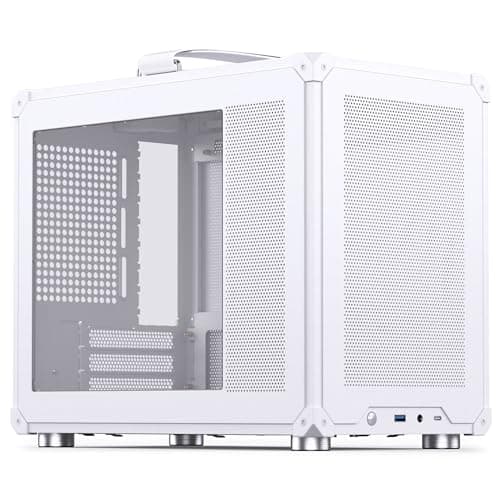Jonsbo C6 MAX PC-Gehäuse Weiß – kompaktes mATX Case mit Tragegriff, Airflow-Mesh, Platz für GPU bis 335mm, CPU-Kühler bis 170mm, 5 Lüfterplätze Bild 2