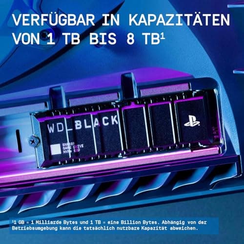 WD_BLACK SN850P 4 TB NVMe SSD Offiziell Lizenziert für PS5 Konsolen (interne Gaming SSD; optimierter Kühlkörper; PCIe Gen4 Technologie, bis zu 7.300 MB/s Lesen, M.2 2280) Bild 7