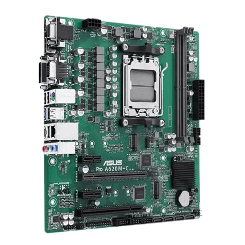 ASUS PRO A620M-C-CSM Mainboard Sockel AMD AM5 (Ryzen AM5, mATX, DDR5, M.2 PCIe 4.0, 1Gb Ethernet, USB 3.2 Gen 2 Type-C, Front USB 3.2 Gen 1 Header) Bild 6