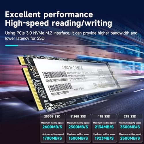 Yahboom 2TB SSD, PCIe Gen3 NVMe M.2 2280, Up to 3500MB/s, for Jetson Orin,RPi,Laptop,PC,Handheld Gaming Consoles, Solid State Drive,Only 2TB SSD Bild 6