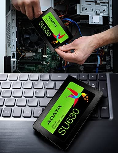 ADATA Ultimate SU630 - 480 GB, interne Solid-State-Drive mit QLC-3D-NAND-Flash, 2.5 Zoll, schwarz, 480GB Bild 4