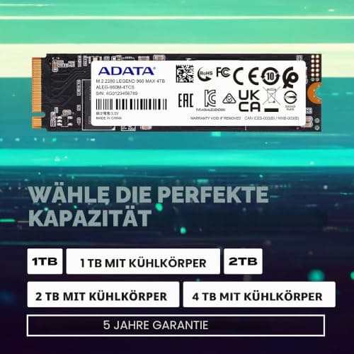 ADATA SSD 4.0TB Legend 960 MAX M.2 PCI4 M.2 2280 Bild 6