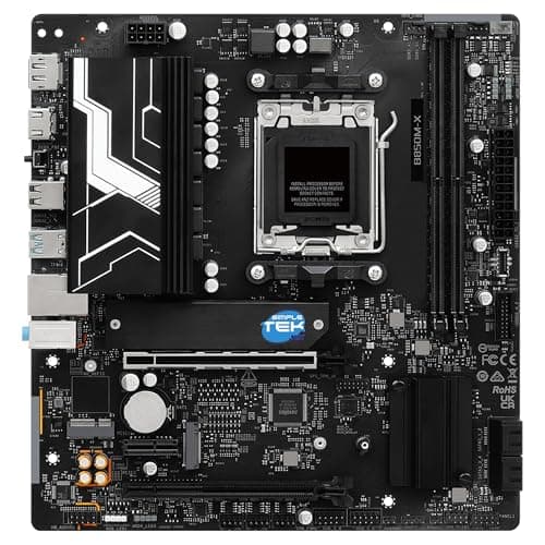 SIMPLETEK - Motherboard Micro ATX Socket AM5 Chipsatz B850 Unterstützung DDR5, 1x HDMI, 1x DIsplayPort, 1x USB-C, 2x M.2, LAN 2.5G und PCIe 5.0 Bild 4