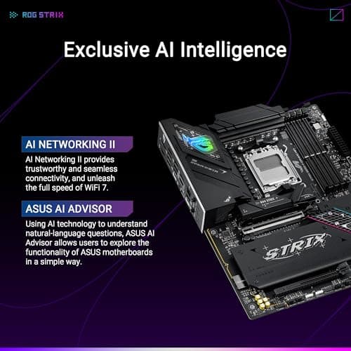 ASUS ROG Strix B850-F Gaming WiFi AMD AM5 16+2+2 Power Stages AI PC DDR5 AEMP 4x M.2 PCIe® 5.0 19 USB 20Gbps Type-C® AI Networking II Aura Sync Bild 4