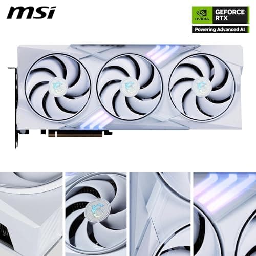 MSI GeForce RTX 5070 12G Gaming Trio OC White - 12GB GDDR7 (28Gbps/192-bit), PCIe 5, Boost: 2542 MHz, HDMI 2.1b, DisplayPort 2.1b Bild 4