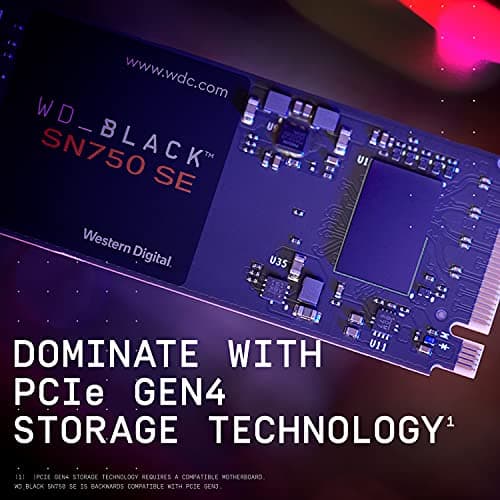 WD_BLACK SN750 SE 1TB M.2 2280 PCIe Gen4 NVMe Gaming SSD up to 3600 MB/s read speed Bild 7