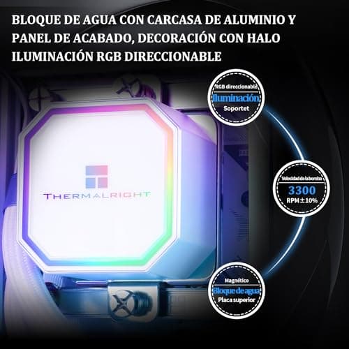 Thermalright FP240 White ARGB Flüssigkeit CPU Wasserkühler mit 120mm ARGB PWM Lüfter, 240 Weiß Cold Row Spezifikation, Computer Wasserkühler für AMD/AM4/AM5, INTEL 1700/1150/1151/1200/2011 Bild 8