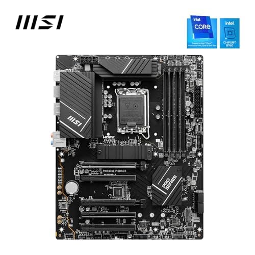 MSI PRO B760-P DDR4 II Mainboard, Micro-ATX - Unterstützt Intel Core Prozessoren der 12., 13. & 14. Generation, LGA 1700 - DDR4 Memory Boost 5333+MHz/OC, PCIe 4.0 x16 Slots, M.2 Gen4 Slots, 2.5G LAN Bild 4