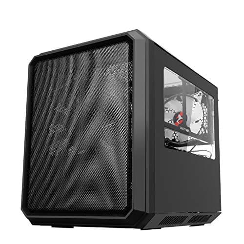 iTek Case QBO 8 EVO Micro ATX, USB3, 200+120mm ARGB Fan, Card Reader, 3X Trasp Window Schwarz Bild 4