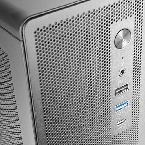 Tacens AEROSLIM500, PC-Gehäuse MicroATX, Staubschutz-Mesh-Panels, TFX-Netzteil 500W, Frontlüfter FDB 90mm, Slim-Minitower kompatibel mit MicroATX und Mini-ITX, USB-C und USB 3.0, Schwarz Bild 8