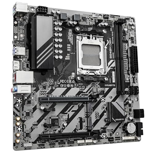 GIGABYTE B840M D2H Mainboard – AMD Ryzen 9000 CPUs, 5+2+2 Phasen VRM, bis zu 7600 MHz DDR5, 1xPCIe 4.0 + 1xPCIe 3.0 M.2, 2.5GbE LAN, USB 3.2 Gen 1 Bild 6