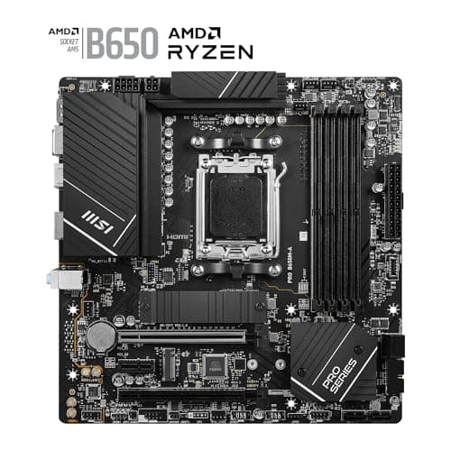 MSI PRO B650M-A Mainboard, Micro-ATX - Unterstützt AMD Ryzen 9000/8000 / 7000 Series Prozessoren, AM5 - DDR5 Memory Boost 6000+MHz/OC, 2 x PCIe 4.0 x16, 2 x M.2 Gen4, 2.5G LAN Bild 4