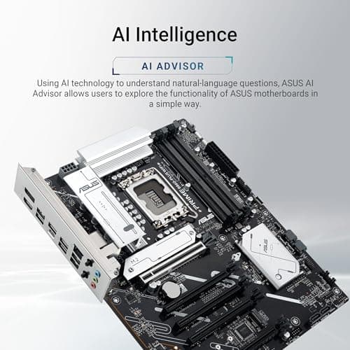 ASUS Prime B860-PLUS WiFi B860 LGA 1851 ATX Motherboard, Intel® Core™ Ultra Series 2 Ready, Advanced AI PC-Ready, 8+1+1+1 Stufen, DDR5, PCIe 5.0, HDMI, USB 20Gbps Type-C®, 2x M.2, WiFi 6E, 2.5GB LAN Bild 4