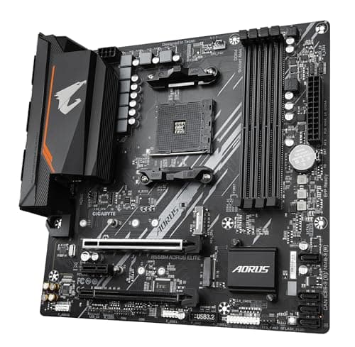 GIGABYTE B550M AORUS Elite Mainboard – AMD Ryzen 5000 CPUs, Micro-ATX Mainboard, 5+3 Phasen VRM, bis zu 4733 MHz DDR4, PCIe 4.0 + PCIe 3.0 M.2, 1GbE LAN, USB 3.2 Gen 1 Bild 7