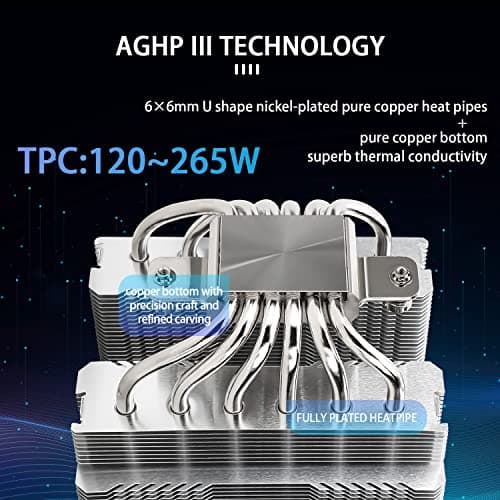 Thermalright Peerless Assassin 120 SE CPU Luftkühler, 6 Heat Pipes Kühler, Dual 120mm TL-C12C PWM Lüfter,Aluminium Kühlkörper Abdeckung,AGHP Technologie, für AMD AM4/AM5 Intel 1700/1150/1151/1200 Bild 4