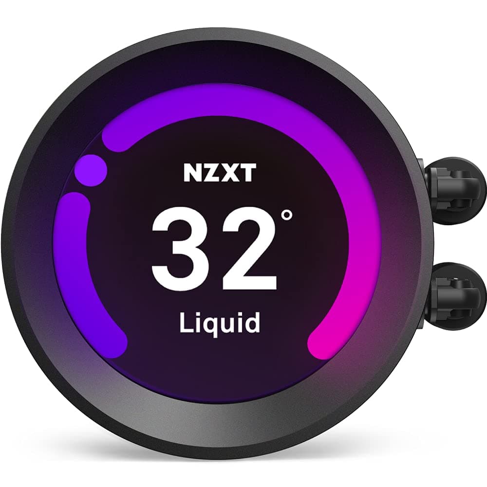 NZXT Kraken 280 RGB – 280 mm AIO CPU-Flüssigkeitskühler – anpassbares quadratisches LCD-Display für Bilder, Leistungsmetriken – Hochleistungspumpe – 2 x F140 RGB Core Fans – Schwarz Kraken RGB 280mm Schwarz Bild 8