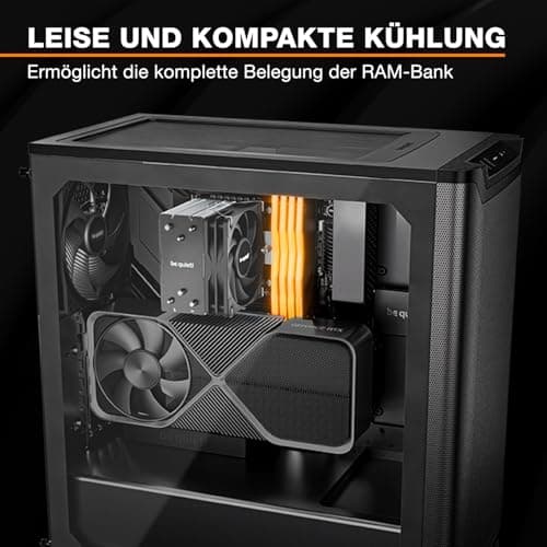 be quiet! Pure Rock Slim 3, CPU Kühler, 130W TDP, 100 mm PWM be quiet! Lüfter, 3 Heatpipes, asymmetrisches Design, Slim Tower Bild 4