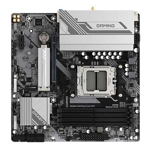 GIGABYTE B650M Gaming Plus WiFi Mainboard – AMD Ryzen 9000 CPUs, 5+2+2 Phasen VRM, bis zu 8000 MHz DDR5, 2xPCIe 4.0 M.2, 2.5GbE LAN, WiFi 6E, USB 3.2 Gen 1 Bild 4