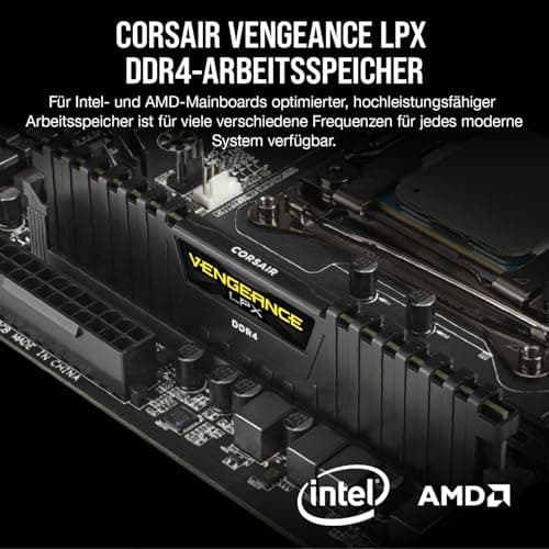 Corsair Vengeance LPX DDR4 RAM 32GB (2x16GB) Bis zu 3200MHz CL16 Intel XMP 2.0 Computerspeicher - Schwarz (CMK32GX4M2E3200C16) 2 x 16 GB Bild 4