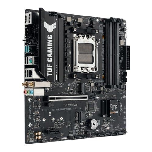 ASUS TUF Gaming A620M-PLUS WiFi mATX Mainboard (DDR5, PCIe 4.0, 2X M.2, Wi-Fi 6, 2.5Gb LAN, HDMI, DP, USB 10Gb/s Typ-A & Typ-C, BIOS Flashback, M.2 Q-Latch, Aura Sync, 8+2+1 Phasen) Bild 6