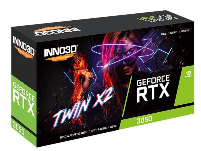 INNO3D NVIDIA GeForce RTX 3050 Twin X2 V2 6GB GDDR6 Gaming Graphics Card (Dual Fan, 2 Slot) Bild 5
