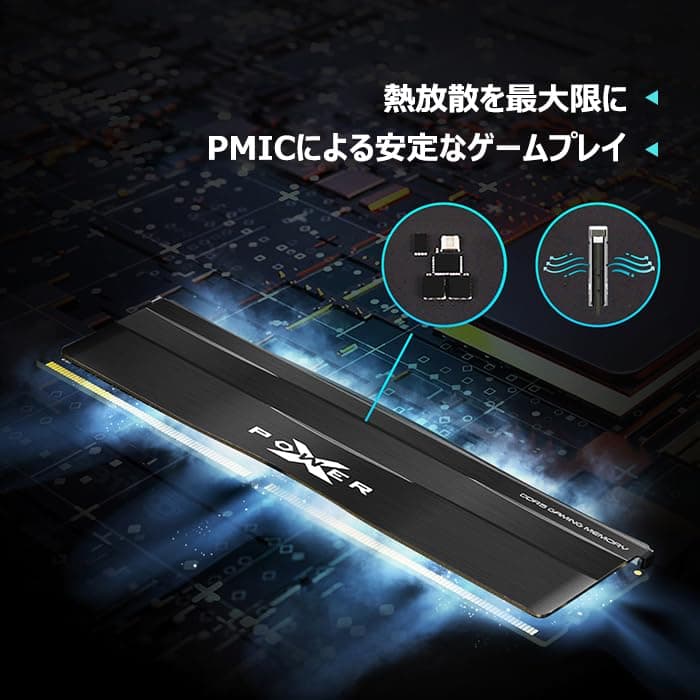 Silicon Power DDR5 32GB (2x16GB) 6000MT/s (PC5-48000) 288-pin CL30 1.35V UDIMM Desktop Memory Module RAM SP032GXLWU60AFDE Black Bild 4