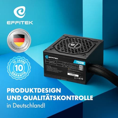 750 Watt Netzteil für PC Gaming ATX 3.1 und PCIe 5.1 kompatibel [Silber Serie] 80 Plus Silber I 12V Netzteil I für PC Gehäuse ATX I Power Supply I ATX Netzteil I 12V 2x6 Kabel GPU I leise Bild 6