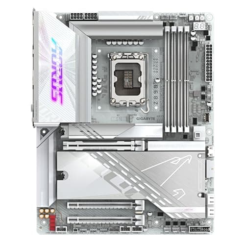 GIGABYTE Z890 AORUS PRO Ice Motherboard - Unterstützt Intel Core Ultra (Serie 2) CPUs, 16+1+2 Phasen VRM, bis zu 9500MHz DDR5 (OC), 1xPCIe 5.0 + 4xPCIe 4.0, Wi-Fi 7, 5GbE LAN, Thunderbolt 4 Bild 4