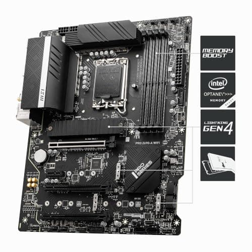MSI PRO Z690-A WiFi Mainboard ATX, unterstützt Intel Prozessoren 12. Generation, LGA 1700, 14 Duet Rail 55A VRM, DDR5 Memory Boost 6400MHz/OC, 1 x PCIe 5.0 x16, 3 x M.2 Gen4 x4, 2.5G LAN, Wi-Fi 6E Bild 6